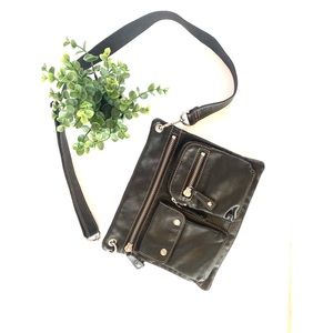 Fossil Sutton Black Leather Crossbody